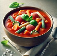 Томатный суп с овощами